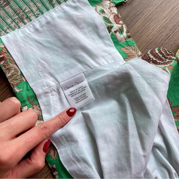 Cara Cara Maidstone Top Jacobean Mint Poplin Cotton XS - Picture 10 of 16